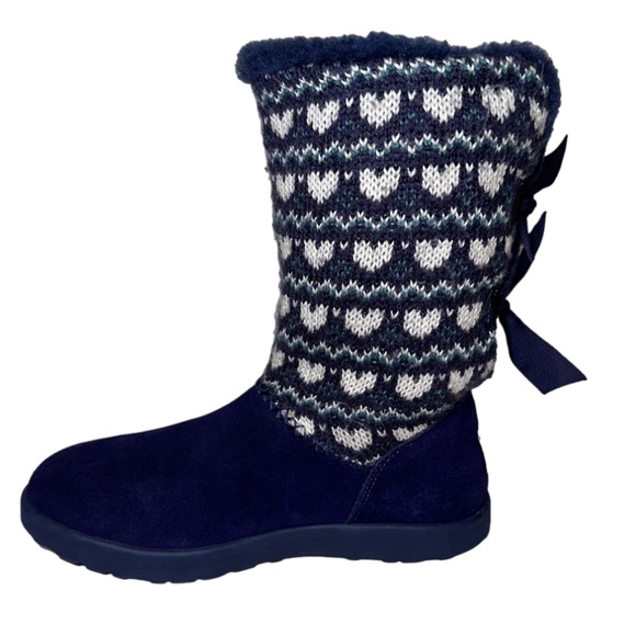 UGG Australia Heart Knotty Fair Isle Boots Size 4❤️ - Picture 9 of 14